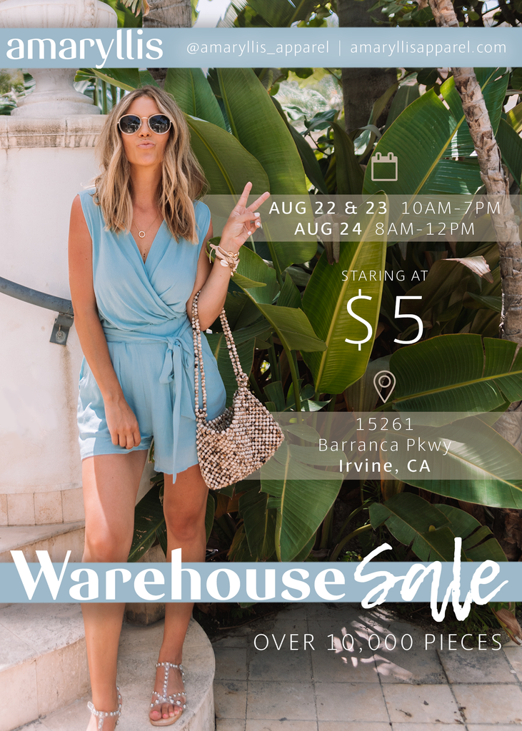End of Summer Warehouse Sale