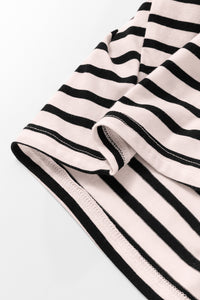 Striped Print Sleeveless Buttoned Maxi Dress