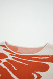 Flower Pattern Oversized Sweater