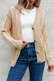 Open Knit Drop Shoulder Sweater Cardigan