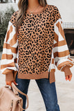 Color Block Leopard Sweatshirt