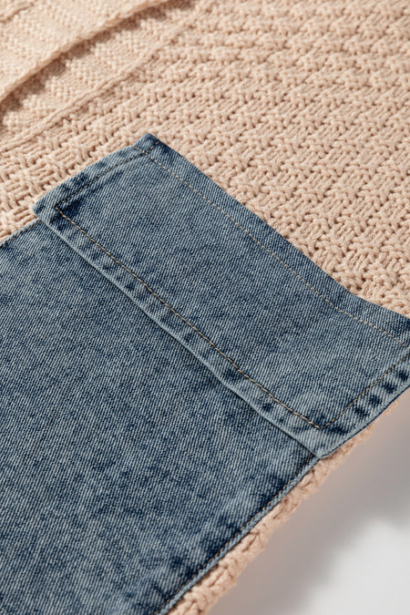 Knitted Patchwork Cardigan