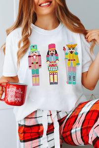 Nutcracker Doll Graphic Christmas Fashion Tee