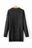 Cable Knit Drop Shoulder Loose Fit Sweater Dress