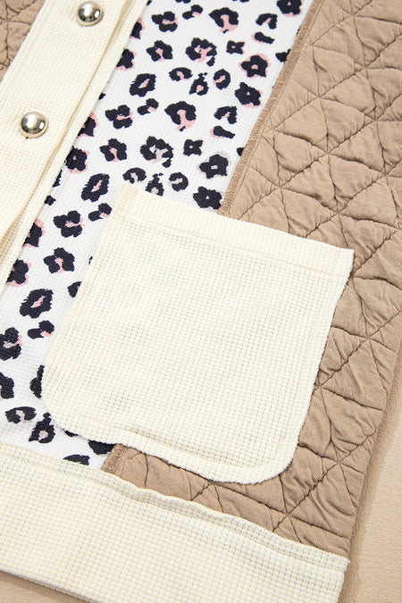 Leopard Quilted Patchwork  Jacket