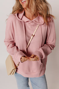 Waffle Knit Fleece Lined High Low Oversized Hoodie