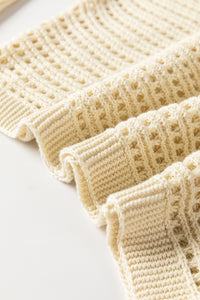 Open Knit Bracelet Sleeve Sweater