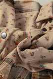 Floral Plaid Patchwork Waffle Knit Shacket