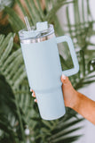 Double Insulated Stainless Steel Tumbler With Lid And Straw