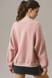 V Neck Buttoned Front Pocketed Knit Cardigan