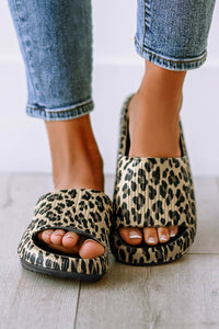 Print Thick Sole Slip On Slippers
