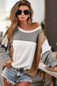 Exposed Seam Color-Block Top