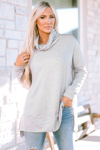 Cowl Neck Shift Tunic Top