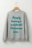 2-side Printed Christmas Tree Letter Graphic Sweatshirt