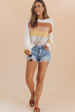 Stripe Long Sleeve Round Neck Sweater