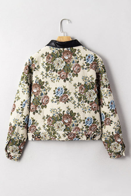 Floral Zip Up Jacket