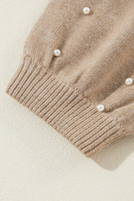 Pearled Drop Shoulder Sweater