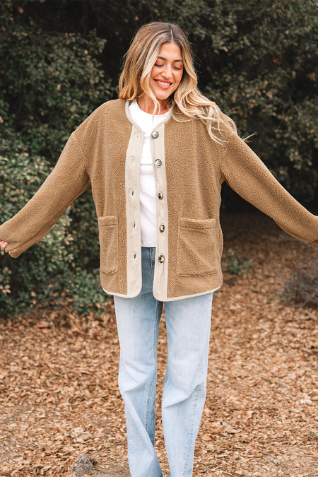 Corduroy Edge Patchwork Jacket