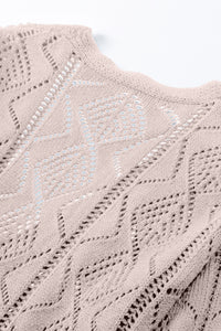 Hollow-out Openwork Knit Cardigan