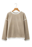 Contrast Loose Top
