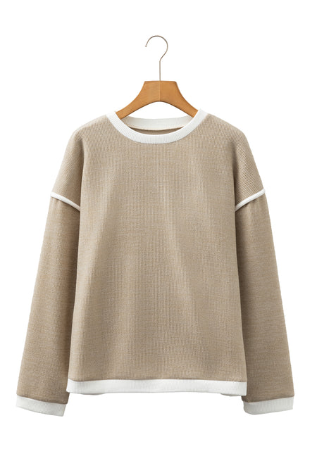 Contrast Loose Top