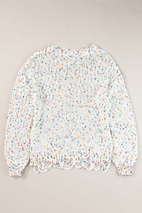 Confetti Distressed Knit Sweater