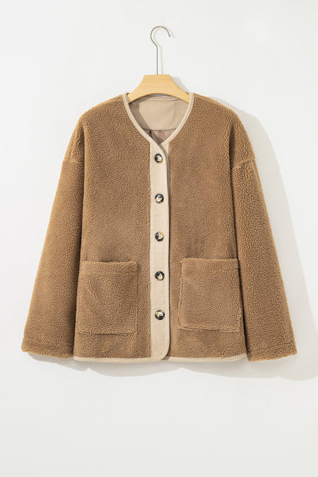 Corduroy Edge Patchwork Jacket