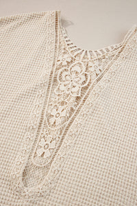 Guipure Lace Patch Textured T-shirt