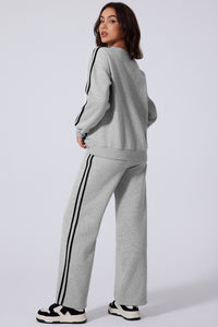 Side Striped Sweatshirt Active Set