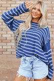 Stripe Drop Shoulder Casual Sweater