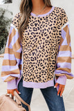 Color Block Leopard Sweatshirt