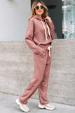 Pullover Hoodie and High Waist Pants Set