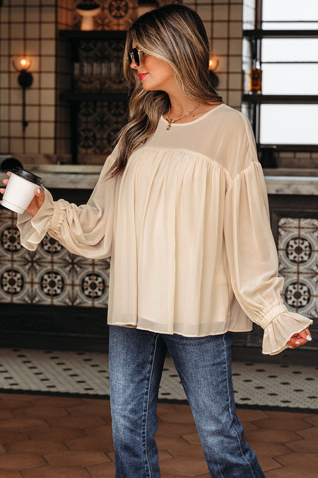 Ruffle Chiffon Blouse