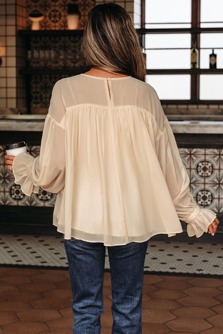 Ruffle Chiffon Blouse