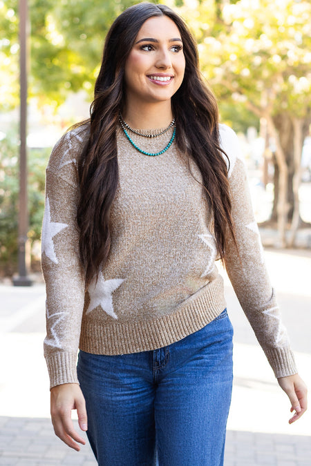 Star Drop Shoulder Sweater