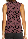 Leopard Print Round Neck Tank Top