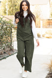 Pocketed Loose Fit Corduroy Overall