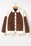 Patchwork Button Down Fleece Shacket