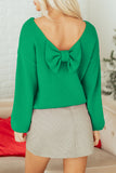 Bow Bubble Sleeve Sweater