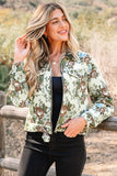 Floral Zip Up Jacket