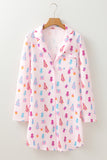 Christmas Twinkle Tree Print Shirt Sleep Dress