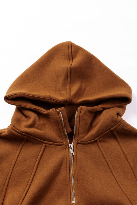 Quarter Zip Kangaroo Pocket Hoodie