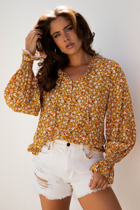 Boho Ruffle Blouse