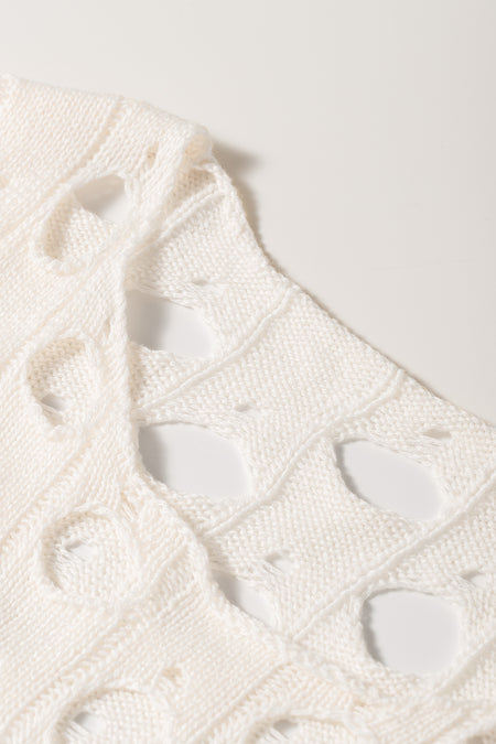 Hollow-out Eyelet Knit Sweater