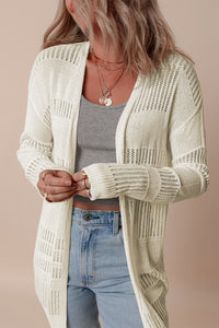 Lightweight Open Knit Tunic Cardigan