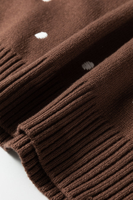 Polka Dot Bubble Sleeve Sweater