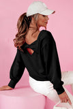 Bowknot Dewback Round Neck Sweatshirt