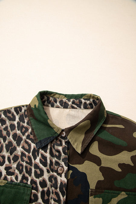 Camo Patchwork Oversize Shacket