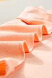 Apricot Pink Button Detail Batwing Sleeve Casual Tee