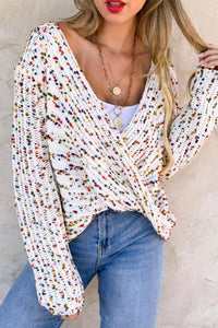 Confetti Reversible Twist Sweater